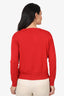 Love Moschino Red Wool Knit 'Love Moschino' Studded Sweater Estimated Size S