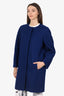 Sportmax Blue Wool Coat Size 6