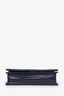 Christian Dior 2017 Navy Patent Studded Mini Diorama Top Handle Bag With Pouch