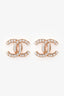 Pre-Loved Chanel™ Gold Tone White Paint CC Earrings