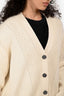 Hermès Cream Cashmere Logo Oversized Cardigan Size 36