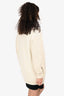Hermès Cream Cashmere Logo Oversized Cardigan Size 36