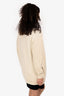 Hermès Cream Cashmere Logo Oversized Cardigan Size 36