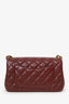 Pre-Loved Chanel™ 25K Burgundy Lambskin Mini Rectangular 'CC' Crush Flap Bag
