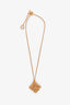 Loewe Gold Tone Anagram Pendant Necklace