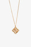 Loewe Gold Tone Anagram Pendant Necklace