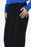 Black Top Stitched Pencil Skirt Estimated Size M