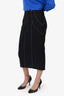 Black Top Stitched Pencil Skirt Estimated Size M