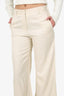 Dries Van Noten Cream High Waisted Trousers Size 36