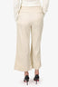 Dries Van Noten Cream High Waisted Trousers Size 36