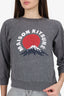 Maison Kitsune Grey Mountain Cropped Sweater Estimated Size S