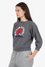 Maison Kitsune Grey Mountain Cropped Sweater Estimated Size S