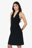 Carvan Black V-Neck Halter Neck Dress Size 38