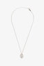 Tiffany & Co. Platinum Diamond Heart Lock Pendant Necklace