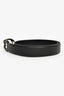 Gucci Black Grained Leather 'G' Buckle Belts Size 75/30