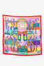 Hermès Multicoloured Printed Silk 'Della Cavalleria' 40cm Square Scarf