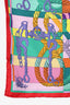 Hermès Multicoloured Printed Silk 'Della Cavalleria' 40cm Square Scarf
