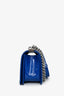 Pre-Loved Chanel™ 2014/15 Cobalt Blue Patent Old Medium Boy Bag