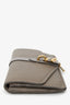Chloe Taupe Leather Lock Long Wallet