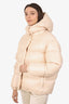 Miu Miu Pink Nylon Quilted Down Jacket Size 38