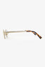Miu Miu Gold Frame Logo Sunglasses