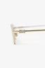 Miu Miu Gold Frame Logo Sunglasses