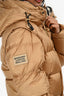 Burberry London Tan Hooded Removable Sleeve Puffer Jacket Size S Mens