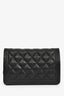 Pre-Loved Chanel™ 2018/19 Black Caviar Leather CC Boy Wallet on Chain
