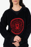 Balmain Black/Red Velvet Sweater Size 40