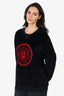 Balmain Black/Red Velvet Sweater Size 40