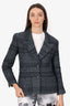 Pre-Loved Chanel™ Grey/Black Wool Knit Jacket Size 40
