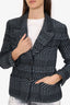 Pre-Loved Chanel™ Grey/Black Wool Knit Jacket Size 40