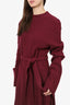 Nanushka Burgundy Wool Knit Dress Size L