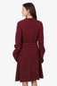 Nanushka Burgundy Wool Knit Dress Size L