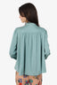 Diane Von Furstenberg Green Silk Blouse Size 6