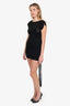 M Missoni Black Metallic Knit Zig-Zag Mini Dress Estimated Size S