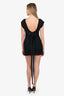 M Missoni Black Metallic Knit Zig-Zag Mini Dress Estimated Size S