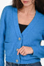 Ganni Blue Alpaca/Merino Embellished Button Cardigan Size S