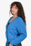 Ganni Blue Alpaca/Merino Embellished Button Cardigan Size S