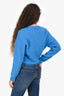 Ganni Blue Alpaca/Merino Embellished Button Cardigan Size S