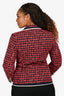 Gucci 2018 Red/Black Tweed Blazer Size 42