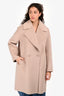 'S Max Mara Blush Wool/Cashmere Double Breasted Coat Size 4 US