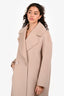 'S Max Mara Blush Wool/Cashmere Double Breasted Coat Size 4 US