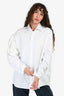 Ader Error 2020 White Cotton Button Down Space Graphic Shirt Size One Size