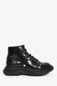 Alexander McQueen Black Rubber Combat Boots Size 36