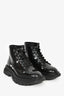 Alexander McQueen Black Rubber Combat Boots Size 36