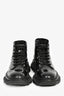 Alexander McQueen Black Rubber Combat Boots Size 36
