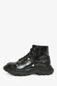 Alexander McQueen Black Rubber Combat Boots Size 36