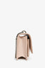 Saint Laurent Blush Croc Embossed Leather 'Sunset' Mini Crossbody Bag
