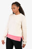 Marni Cream/Pink Wool Cableknit Sweater Size 46